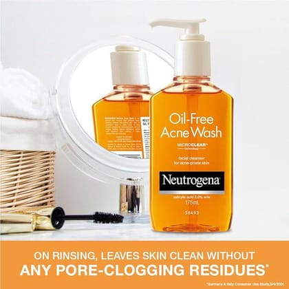 Neutrogena Oil Free Acne Face Wash - (175ml)
