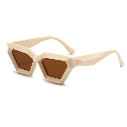 First Lens LARGO Square Sunglasses-Beige
