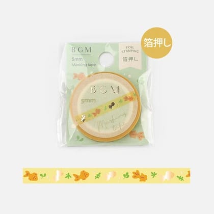 BGM Slim Washi Tape- Goldfish
