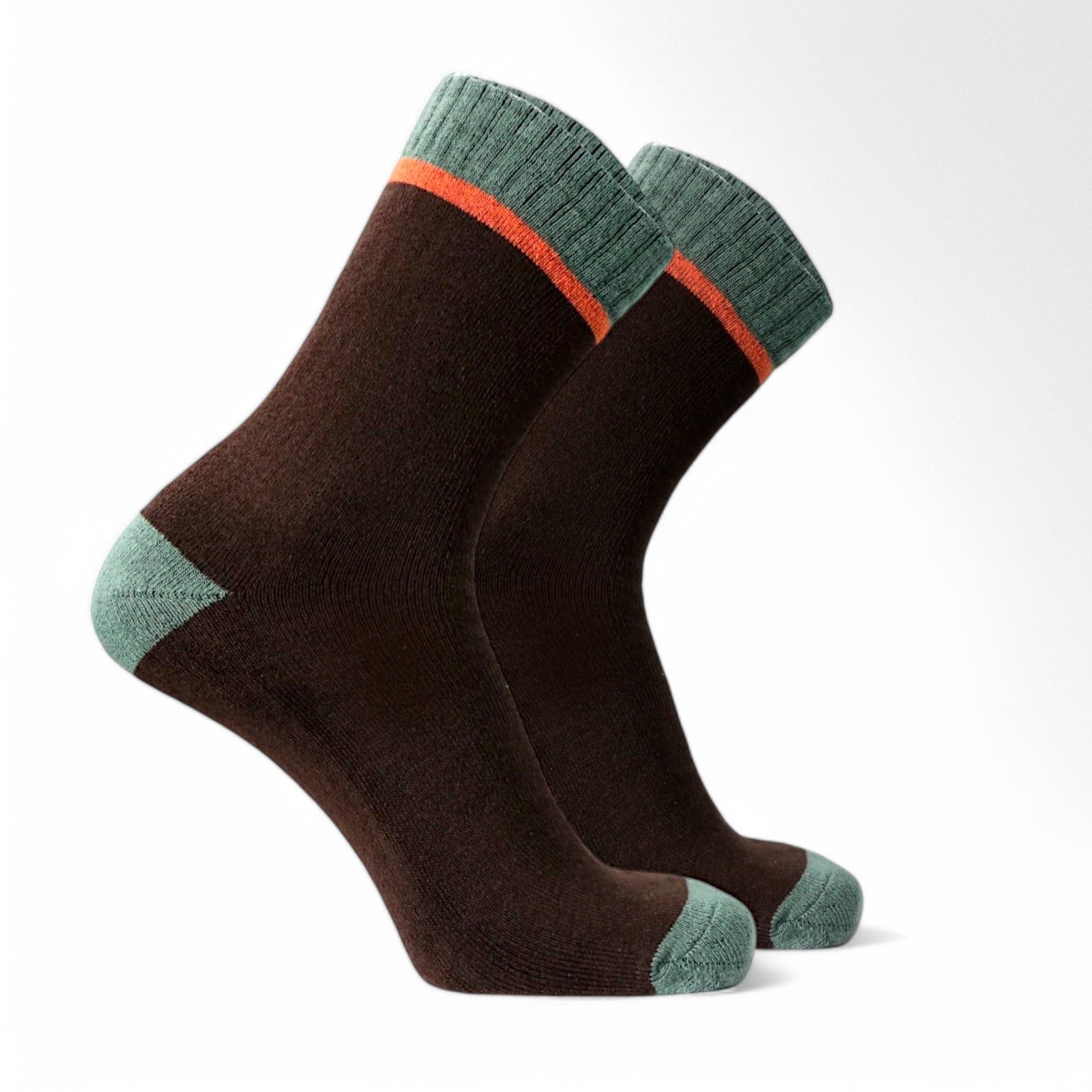 BROWN/GREEN- DRIZY EDITION- ORGANIC TERRY COTTON-Pack of 1-Pair