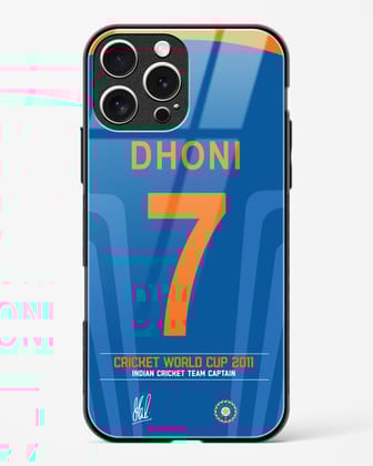 MS Dhoni 7 Glass Case Phone Cover