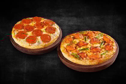 1 + 1 Non-Veg Cheesy Pizza Mania At 129 Each