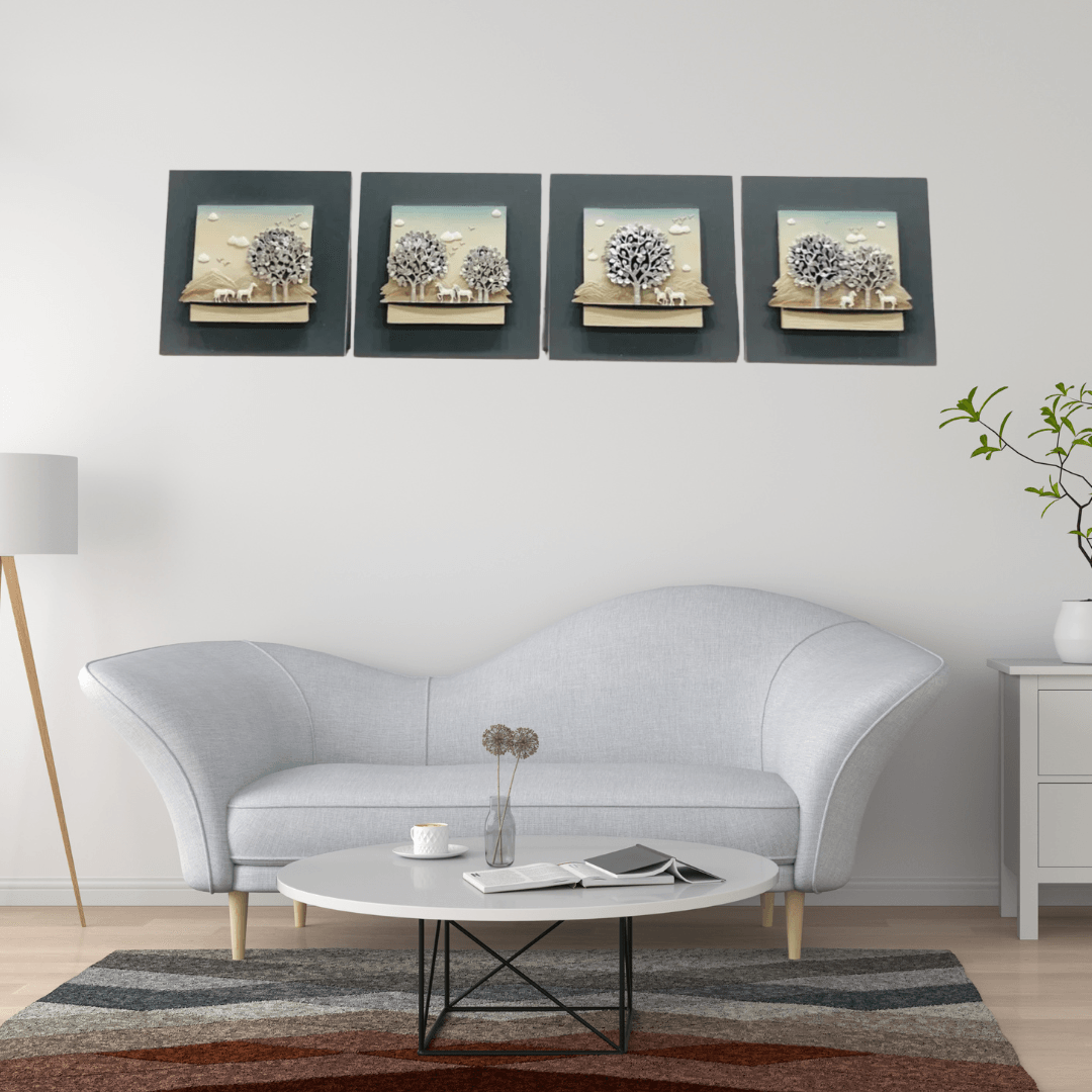 Exclusive Canva Printed Metal Frame Painting Style 64-(H: 16| L: 16) 4
