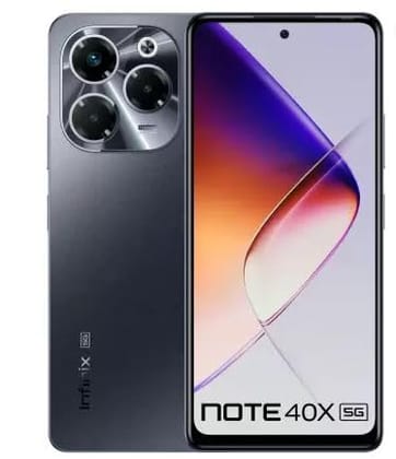 Infinix Note 40X 5G Smart Phone X6838 - Starlit Black (8GB, ROM 256GB), 17.22 cm (6.78 inch) Full HD+ Display
