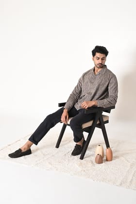 Wave- Cuban collar shirt for men-S
