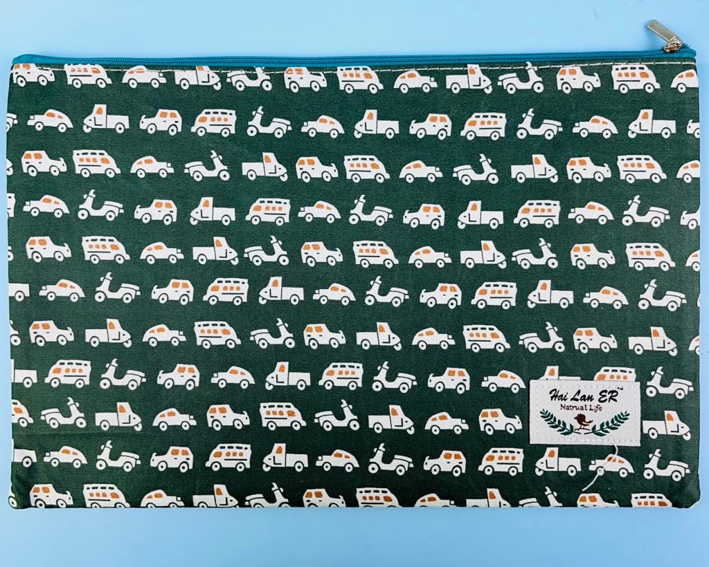 Professional Cotton File Folders for Certificates, Conference Folder, Document Organizer( Car Theme)