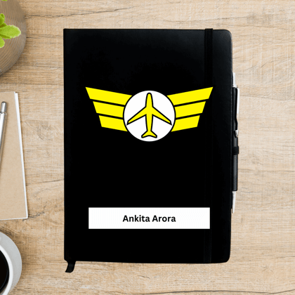 Pilot Badge Personalized  Diary-Blue