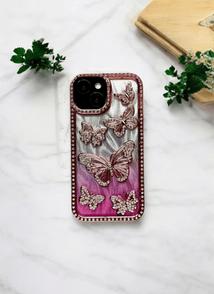 Butterfly Pink Color Case for iPhone 13