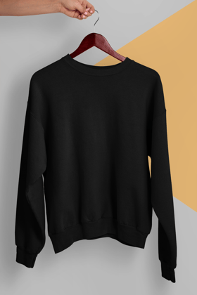 Unisex Sweatshirt: Black-S