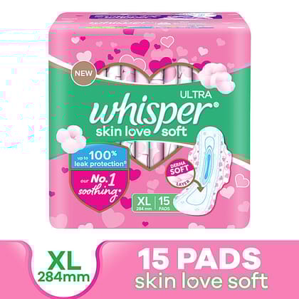 Whisper Ultra Soft Xl, 15 Pcs