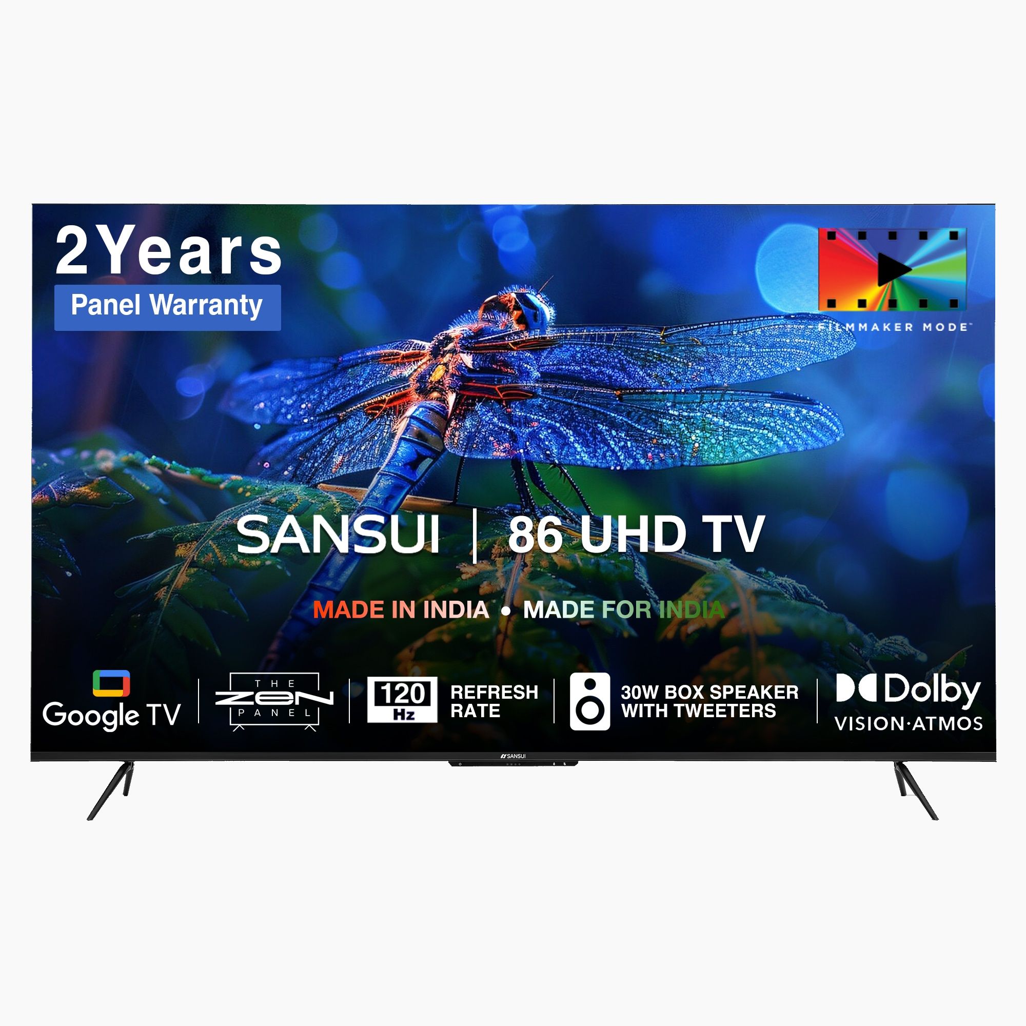 Sansui 218cm 86 inches Ultra HD 4K Far Field  Google TV-Sansui 218cm (86 inches) Ultra HD (4K) Far Field  Google TV - Default Title