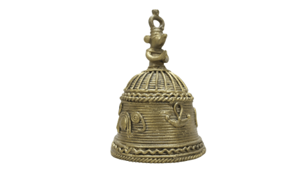 Dhokra Art Brass Hanging Bell 4.5"
