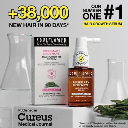 Clinically Proven Rosemary Redensyl Hair Growth Serum with Rosemary 1% Redensyl 3% Anagain 4% and Melanogray 1% Single