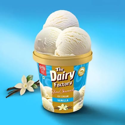 The Dairy Factory Slow Churned Vanilla Ice Cream TUB 700 ML