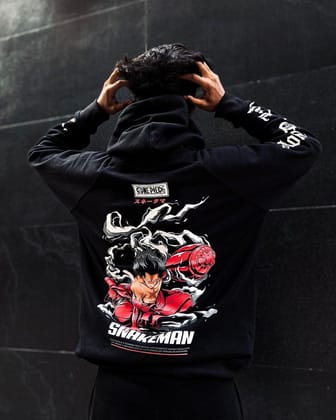 Luffy / Oversized Hoodie-Black / S
