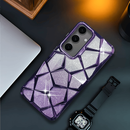 Dazzle Purple Silicone case for  Samsung S24 Fe