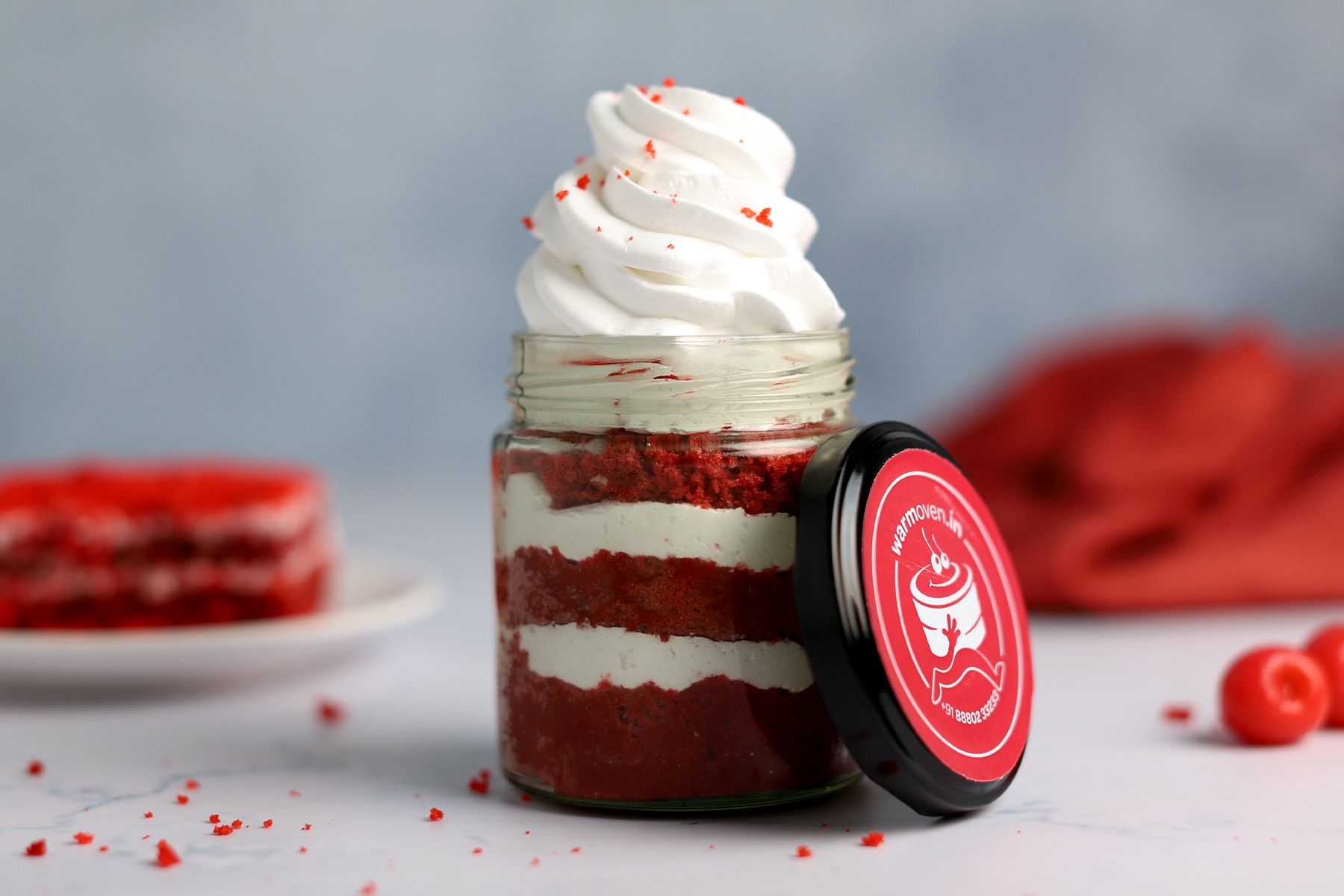 Red velvet jar cake