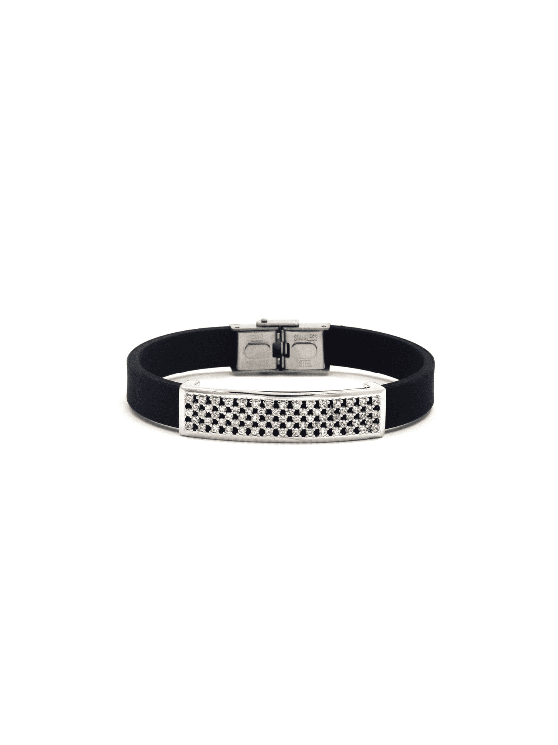 Onyx and Silver Toned Bracelet