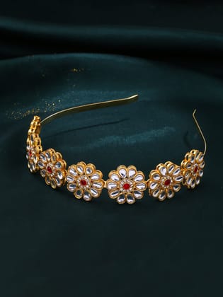 NVR Kundan Studded Hair Band