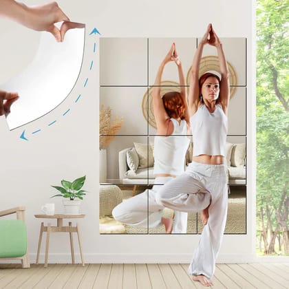 Flexible Adhesive Square Wall Mirror [ pack of 1]
