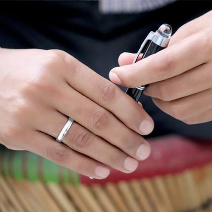 Classic Band For Men in 925 Sterling Silver-10