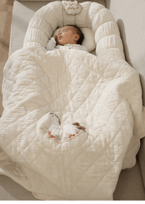The Cloud - Ecru Sleep Nest  + Rocking Horse Baby Blanket