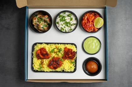 Charcoal Chicken Biryani Thali