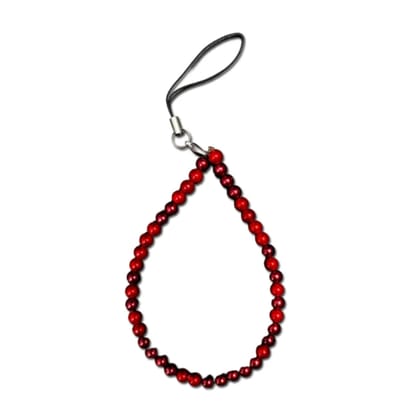 Maroon Pearl - Round Phone Charm