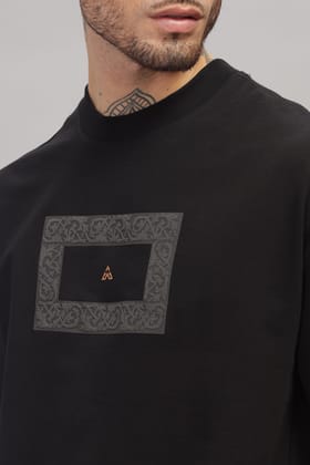 Antique Frame Absolutor Oversized Black T-shirt-S