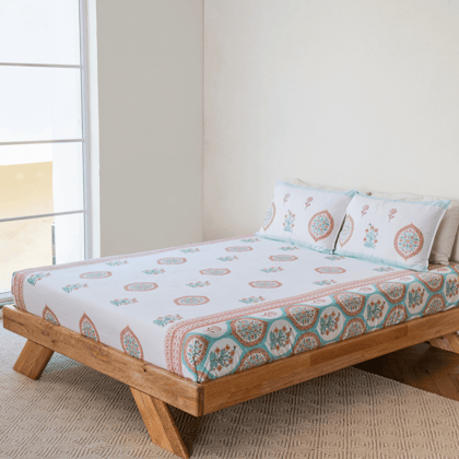 Bageecha Rangeen Block Print Double Bed Bedsheet