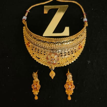 ZEVAR I One Gram Gold Plated Choker Necklace