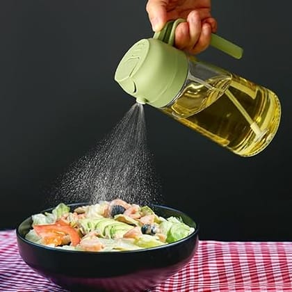 2 in 1 Oil Sprayer and Bottle for Kitchen | 500 ML  ( 1 Pic )