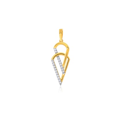 Senco Gold Sweet Cone Glamour Diamond Pendant (2 gram / 0.19 Ct / HI-SI / 18K Yellow Gold)
