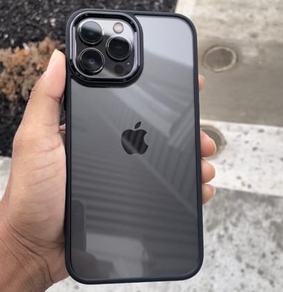 iPhone 13 Mini - Fantasy Series Crystal Clear Silicone Case Cover-Black