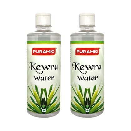 Puramio Kewra (Pandanus) Water For Biryani And Mughlai Dishes, 500 ml Each - Pack of 2