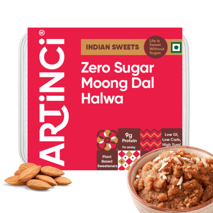 Pure Ghee Moong Dal Halwa | High Protein | Sugar Free, Diabetic Friendly-200g