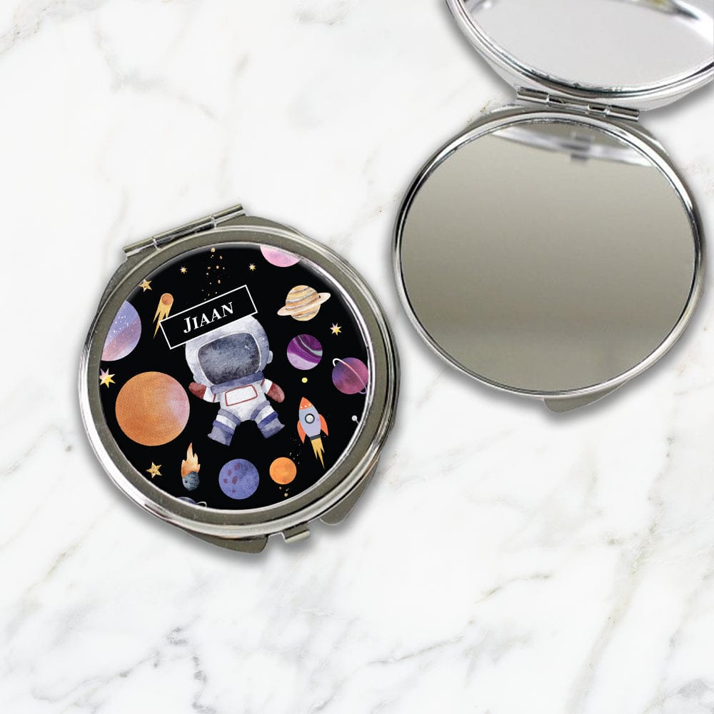 Lil Astronaut Kids Compact Mirror-Black