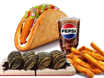 Cheesy Lava Taco Combo - Veg