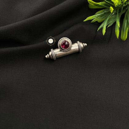 Sterling Silver Taveez Pendant-Ruby (Pink)