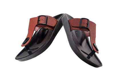 Titas Gents Brown Chappal PU (Art Xpa 02)-Brown / 6