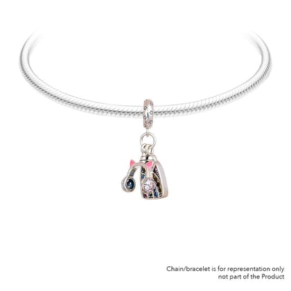 Kitty bag | 925 Silver charms for Bracelets / Chain-Free / Silver / Modern