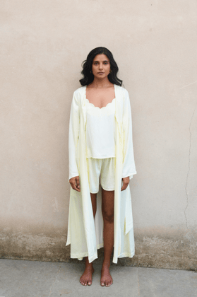 Ivory Yellow Robe-XS
