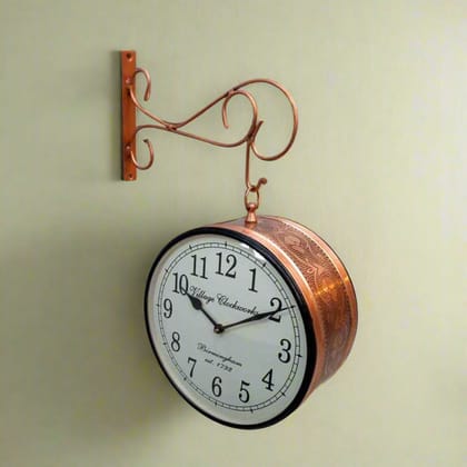 Railway Clocks - Double Sided | Victorian Station Wall Hanging Clock | Vintage Platform Watch - for Home, Living Room, Office Decor & Gifts - 10 Inch-Design 2