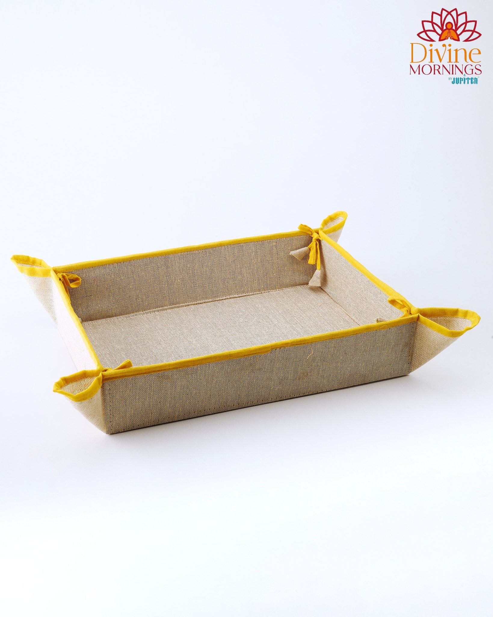 TieUp Jute Tray-Yellow