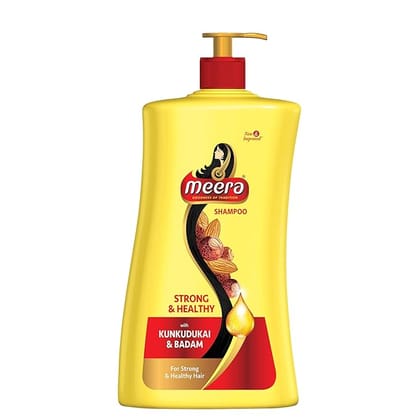 Meera Strong and Healthy Shampoo With Goodness of Kunkudukai and BadamGives Soft and Smooth Hair For Men and WomenParaben Free 1000ml
