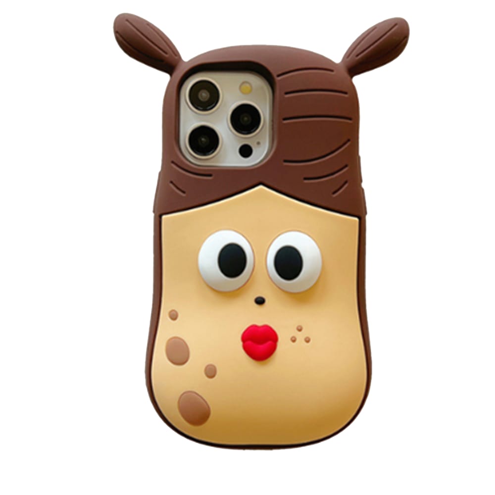 Pooky - Pigtail Girl 3D Cartoon iPhone Case-iPhone 13