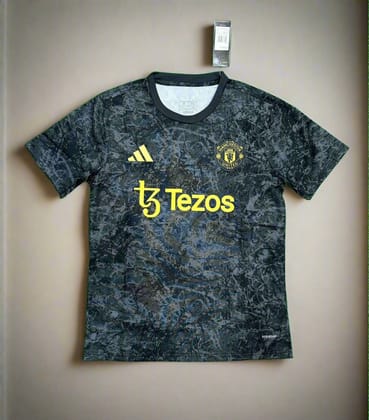 Man United Stone Roses Black Pre Match Jersey 23 24 Season-S