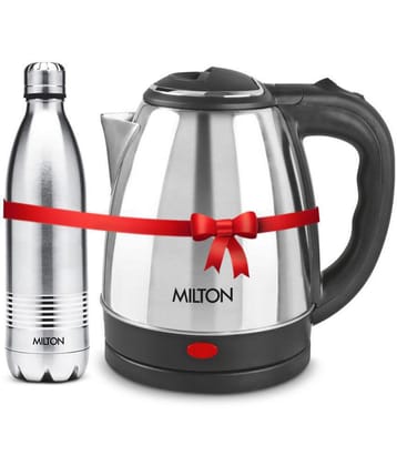 Milton Kettle 2.0, Duo 750 2 Liter 1500 Watt Stainless Steel Electric Kettle