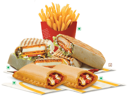 Spicy Paneer/Spicy Chicken Wrap(Any 2)+1 Med. Fries+2  Puff