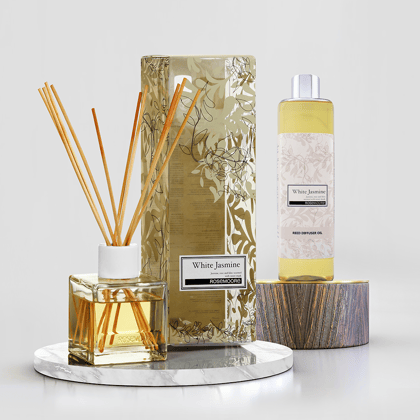 Scented Reed Diffuser & Reed Diffuser Refill Oil 1 Litre White Jasmine